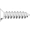 Zoro Select Sheet Metal Screw, #6 x 3/8 in, Plain Stainless Steel Flat Head Phillips Drive, 100 PK 790006-PG - alternate 1