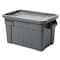 Rubbermaid Commercial Stack & Nest Storage Tote W/ Lid, 14 gal, 27-7/8 in L x 16-1/2 in W x 10-3/4 in H, Gray, Plastic FG9S3000GRAY - alternate 5