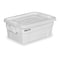 Rubbermaid Commercial Stack & Nest Storage Tote W/ Lid, 14 gal, 27-7/8 in L x 16-1/2 in W x 10-3/4 in H, White, Plastic FG9S3000WHT - alternate 1