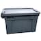 Rubbermaid Commercial Stack & Nest Storage Tote W/ Lid, 20 gal, 27-7/8 in L x 17-3/8 in W x 15-1/8 in H, Gray, Plastic FG9S3100GRAY - alternate 6