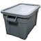 Rubbermaid Commercial Stack & Nest Storage Tote W/ Lid, 20 gal, 27-7/8 in L x 17-3/8 in W x 15-1/8 in H, Gray, Plastic FG9S3100GRAY - alternate 7