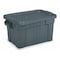 Rubbermaid Commercial Stack & Nest Storage Tote W/ Lid, 14 gal, 27-7/8 in L x 16-1/2 in W x 10-3/4 in H, Gray, Plastic FG9S3000GRAY - alternate 2