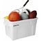 Rubbermaid Commercial Stack & Nest Storage Tote W/ Lid, 20 gal, 27-3/4 in L x 17-3/8 in W x 15-1/8 in H, White, Plastic FG9S3100WHT - alternate 3