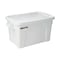 Rubbermaid Commercial Stack & Nest Storage Tote W/ Lid, 20 gal, 27-3/4 in L x 17-3/8 in W x 15-1/8 in H, White, Plastic FG9S3100WHT - alternate 1