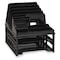 Officemate Letter Tray, Black, Plastic, 10 3/4 in W, 9 in L, 11 3/4 in H, 12.8" D, 7 Number of Compartments 22132 - alternate 1