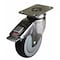Zoro Select Swivel Plate Caster w/Total-Lock, TPR, 6 in, 260 lb P14S-RP060K-12-TB - alternate 1