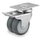 Colson 3" X 2" Non-Marking Rubber Thermoplastic Swivel Caster, Total Lock Brake, Loads Up To 220 lb DW03TPP100TLTP01 - alternate 1
