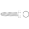 Zoro Select Sheet Metal Screw, #6 x 1/2 in, Zinc Plated Steel Flange Hex Head Slotted Drive, 2000 PK SMHWI0-600500SL-2000P - alternate 1