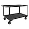 Zoro Select Utility Cart with Lipped & Flush Metal Shelves, Steel, 3,000 lb Load Capacity, 2 Shelves, 36 in H RSC-243636-2-3K-TLD-95 - alternate 1