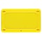 Brady Blank Tag, Plastic, 2 3/16 in H x 3 11/16 in W, Yellow, Rectangle 41922 - alternate 1