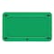 Brady Blank Tag, Plastic, 2 3/16 in H x 3 11/16 in W, Green, Rectangle 41928 - alternate 1