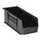 Quantum Storage Systems Hang & Stack Storage Bin, Polypropylene/Polyethylene, Black, 5 in H, 5 1/2 in W, 14 3/4 in L QUS234BR - alternate 1