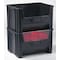 Quantum Storage Systems Storage Bin, Polypropylene/Polyethylene, Black, 12 1/2 in H, 19 7/8 in W, 15 1/4 in L QGH700BR - alternate 3