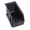 Quantum Storage Systems Hang & Stack Storage Bin, Polypropylene/Polyethylene, Black, 9 in H, 8 1/4 in W, 18 in L QUS265BR - alternate 2