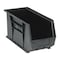 Quantum Storage Systems Hang & Stack Storage Bin, Polypropylene/Polyethylene, Black, 9 in H, 8 1/4 in W, 18 in L QUS265BR - alternate 1