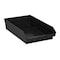 Quantum Storage Systems Shelf Storage Bin, Polypropylene/Polyethylene, Black, 4 in H, 11 1/8 in W, 17 7/8 in L QSB110Bk - alternate 1