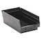 Quantum Storage Systems Shelf Storage Bin, Polypropylene/Polyethylene, Black, 4 in H, 6 5/8 in W, 11 5/8 in L QSB102BR - alternate 3