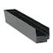 Quantum Storage Systems Shelf Storage Bin, Polypropylene/Polyethylene, Black, 4 in H, 4 1/8 in W, 23 5/8 in L QSB105BR - alternate 1