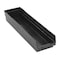 Quantum Storage Systems Shelf Storage Bin, Polypropylene/Polyethylene, Black, 4 in H, 6 5/8 in W, 23 5/8 in L QSB106BR - alternate 1