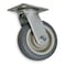 Zoro Select Swivel Plate Caster, Therm Rubber, 6 in, 450 lb, Gry 1NVD6 - alternate 1