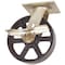 Zoro Select Swivel Plate Caster, Cast Iron, 5 in, 1200 lb, Blk 1NVH5 - alternate 1