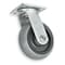 Zoro Select Swivl Plat Caster, Rubber, 8 in., 675 lb, B 1NWH3 - alternate 1
