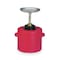 Eagle Mfg Plunger Can 1 gal Polyethylene Can, Brass Plunger, 5 1/4 in Dasher Plate Dia., Red P714 - alternate 1