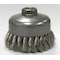 Weiler Knot Wire Cup Wire Brush, Threaded Arbor, 4" 93442 - alternate 2
