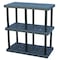 Structural Plastics Freestanding Plastic Shelving, Open Style, 24 in D, 48 in W, 51 in H, 3 Shelves, Black S4824x3 - alternate 1