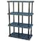 Structural Plastics Freestanding Plastic Shelving, Open Style, 24 in D, 48 in W, 75 in H, 4 Shelves, Black S4824x4 - alternate 1