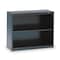 Tennsco 2-Shelf Stationary Bookcase, 28"x34-1/2" Black B-30BK - alternate 1