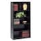 Tennsco 5-Shelf Stationary Bookcase, 66"x34-1/2" Black B-66BK - alternate 3