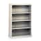 Tennsco 4-Shelf Stationary Bookcase, 52"x34-1/2" Light Gray B-53LG - alternate 1