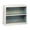 Tennsco 2-Shelf Stationary Bookcase, 28"x34-1/2" Light Gray B-30LG - alternate 1