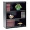 Tennsco 3-Shelf Stationary Bookcase, 40"x34-1/2" Black B-42BK - alternate 3