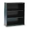 Tennsco 3-Shelf Stationary Bookcase, 40"x34-1/2" Black B-42BK - alternate 1