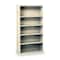 Tennsco 5-Shelf Stationary Bookcase, 66"x34-1/2" Light Gray B-66LG - alternate 2