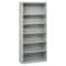 Tennsco 6-Shelf Stationary Bookcase, 78"x34-1/2" Light Gray B-78LG - alternate 1