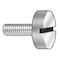 Zoro Select Thumb Screw, No. 10-32 Thread Size, Plain 18-8 Stainless Steel, 3/16 in Head Ht, 1 1/4 in Lg, 5 PK 4047-SL - alternate 1