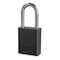 American Lock Lockout Padlock, Keyed Different, Anodized Aluminum, 1 1/2 in Shackle, Includes 2 Keys, Black A1106BLK - alternate 1