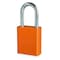 American Lock Lockout Padlock, Keyed Different, Anodized Aluminum, 1 1/2 in Shackle, Includes 2 Keys, Orange A1106ORJ - alternate 1