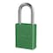 American Lock Lockout Padlock, Keyed Different, Anodized Aluminum, 1 1/2 in Shackle, Includes 2 Keys, Green A1106GRN - alternate 1
