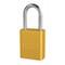 American Lock Lockout Padlock, Keyed Different, Anodized Aluminum, 1 1/2 in Shackle, Includes 2 Keys, Yellow A1106YLW - alternate 1