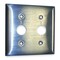 Hubbell Wiring Device-Kellems Barrel Key Wall Plates and Box Cover, Number of Gangs: 2 Stainless Steel, Brushed Finish, Silver SS22RKLM - alternate 1