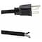 Zoro Select Power Cord, 5-15P, SJO, 6 ft., Blk, 13A, 16/3 E3606 - alternate 2