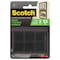 Scotch Reclosable Fastener Shape, Square, Acrylic Adhesive, 7/8 in, 7/8 in W, Black, 24 PK RF7121X - alternate 1