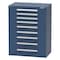 Vidmar Modular 9 Drawer Cabinet, 59 in x 45 in, Steel, Blue RP3546ALDB - alternate 2