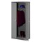Tennsco Wardrobe Storage Cabinet, 78 in H, 36 in W, 18 in D, Swing, Keyed, Medium Gray, 1 Shelves, 0 Drawers 7818WMGY - alternate 2