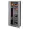 Tennsco Combo Wardrobe Storage Cabinet, 78 in H, 36 in W, 24 in D, Swing, Keyed, Medium Gray, 5 Shelves 7820MGY - alternate 2