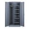 Tennsco Combo Wardrobe Storage Cabinet, 78 in H, 36 in W, 24 in D, Swing, Keyed, Medium Gray, 5 Shelves 7820MGY - alternate 1